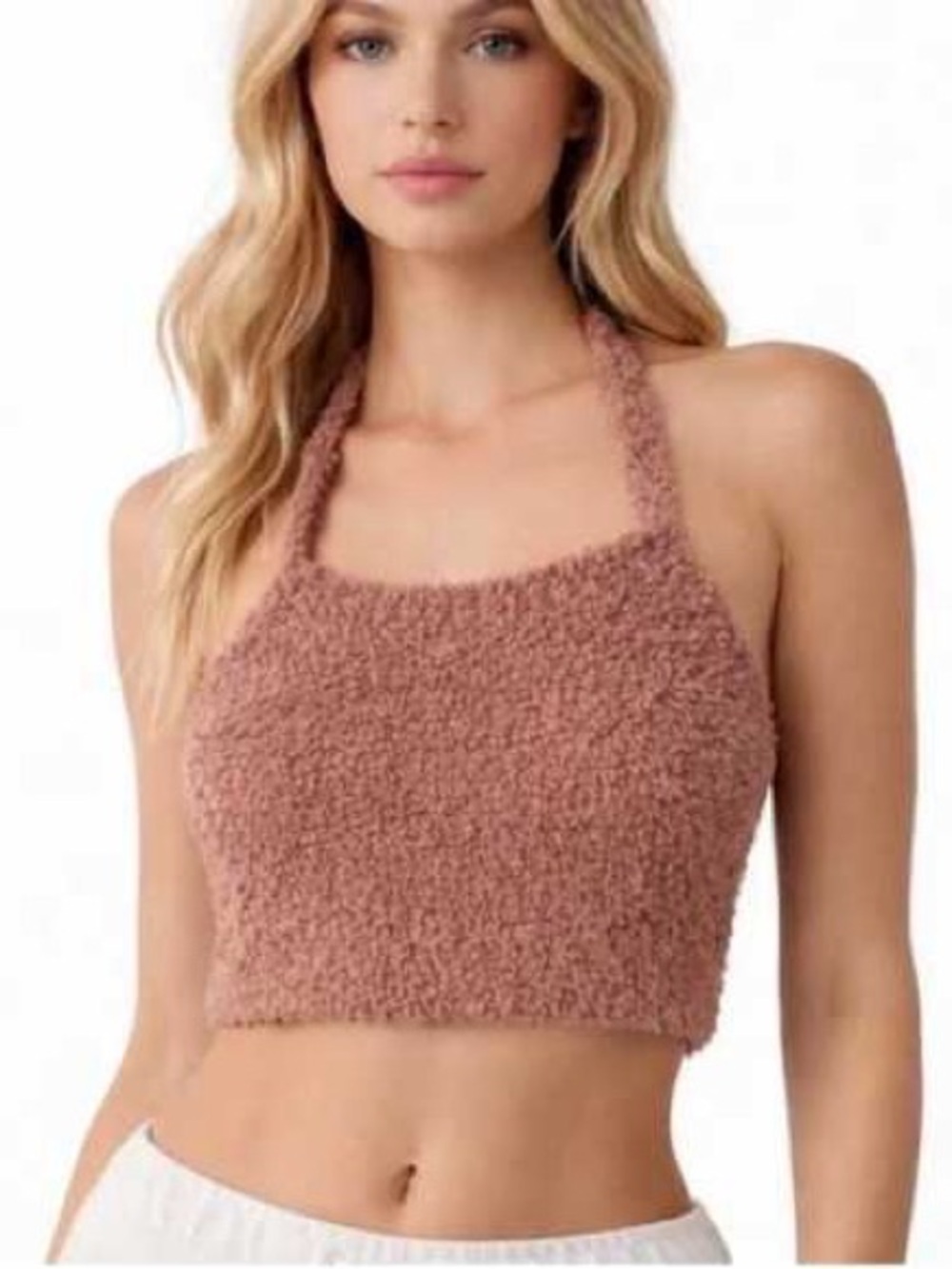 SKIMS Fuzzy Halter Top